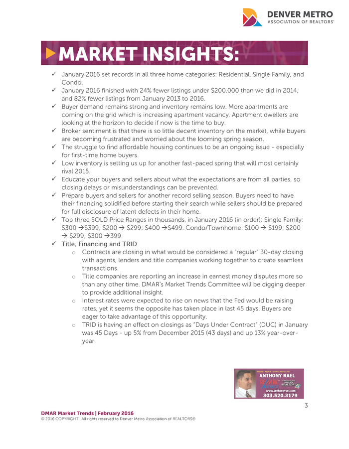 Denver Real Estate Market Insights - Denver Metro Association of REALTORS - #dmarstats