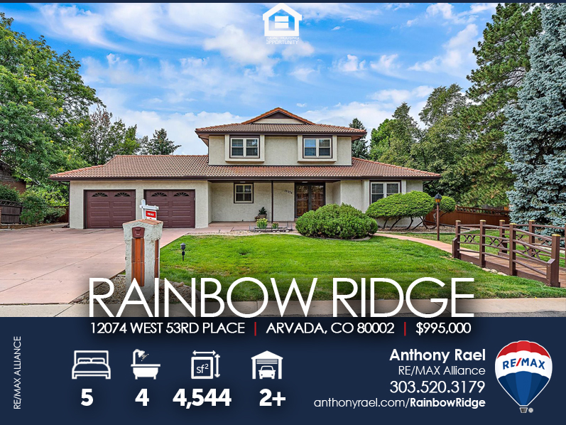 ARVADA HOME FOR SALE: 12074 West 53rd Pl | Arvada CO 80002 Custom Home in The Rainbow Ridge Neighborhood