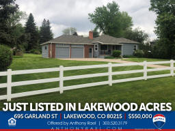 695 Garland St Lakewood CO 80215 in Lakewood Acres