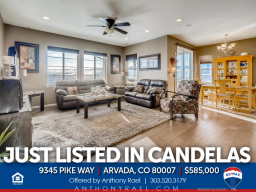 9345 Pike Way Arvada CO 80007 Sprawling Ranch Home with Walkout Basement & Mountain Views in Candelas