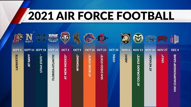 2021 Air Force Falcons Football Schedule